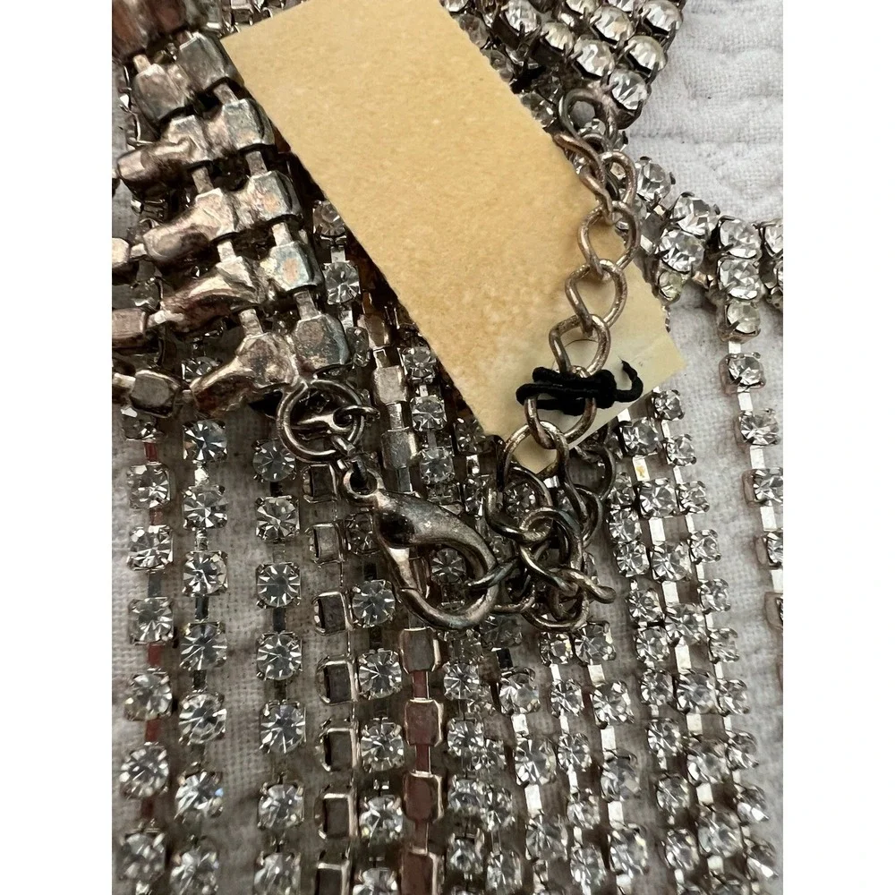 Vintage Y2K Express Rhinestone Collar Body Necklace Top NWT MSRP $300 New